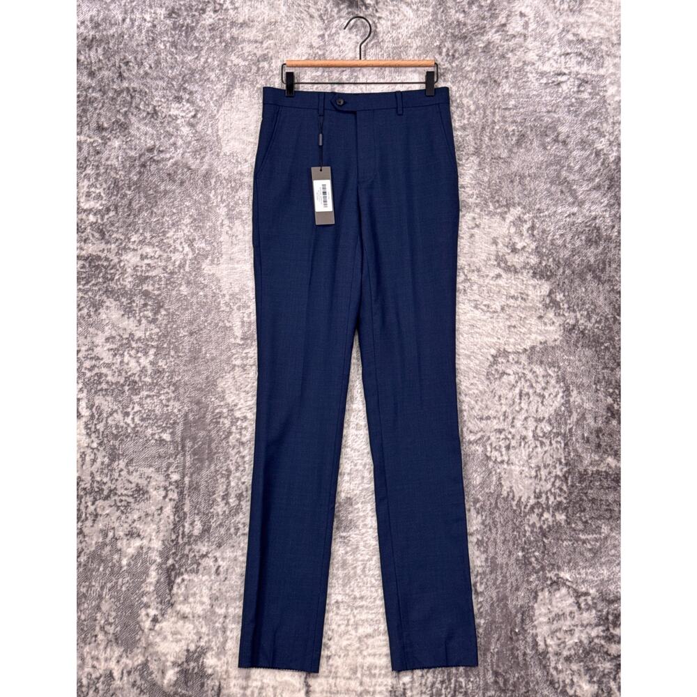 New Spier & Mackay Slim Normal Trouser Pants 30 Mens Blue 100% Wool